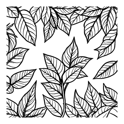 Leaf Pattern Colouring Page (Teens, Standard)