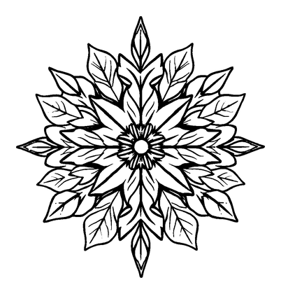 Leaf Colouring Page (Kids, Standard)