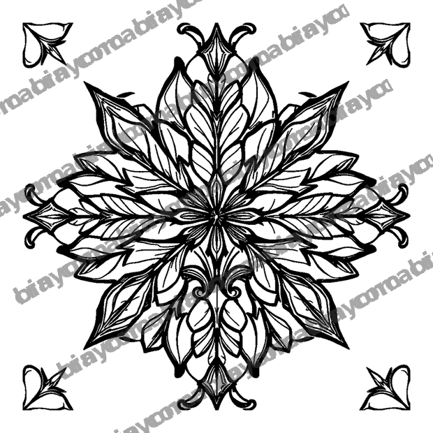 Leaf colouring page — free printable for teens