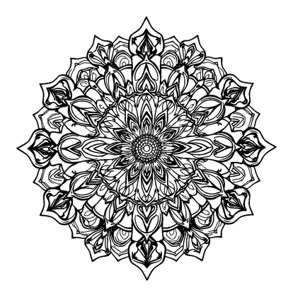 Mandala Colouring Page (Teens, Intricate)