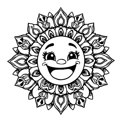Mandala Colouring Page (Teens, Standard)