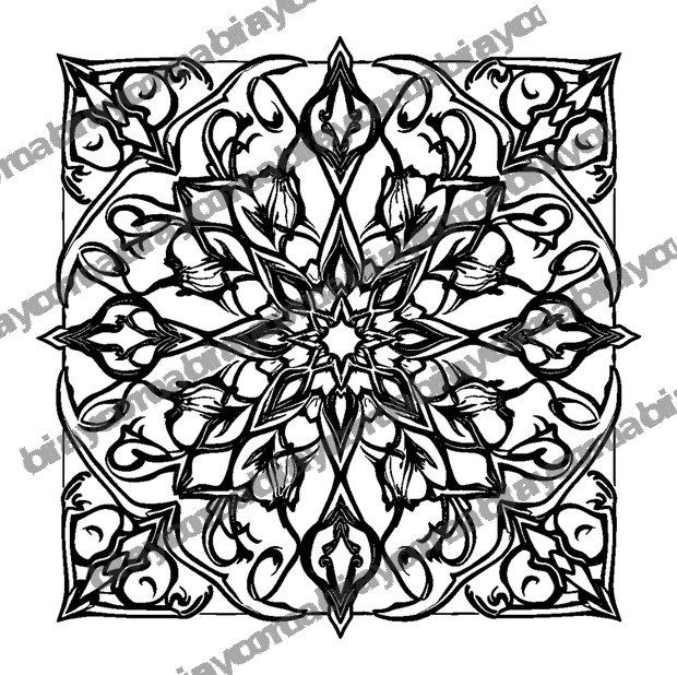 Moroccan Tile colouring page — free printable for adults