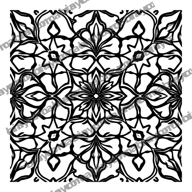 Moroccan Tile colouring page — free printable for kids