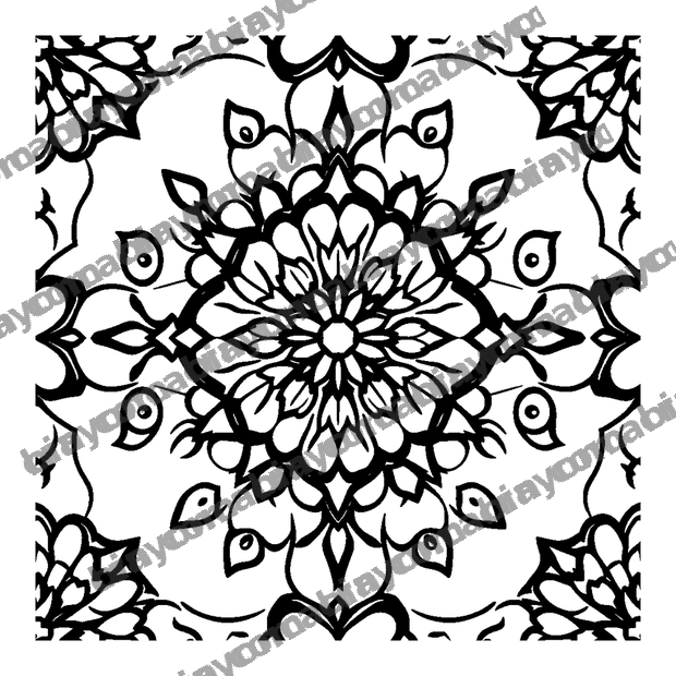 Mosaic Tile colouring page — free printable for kids