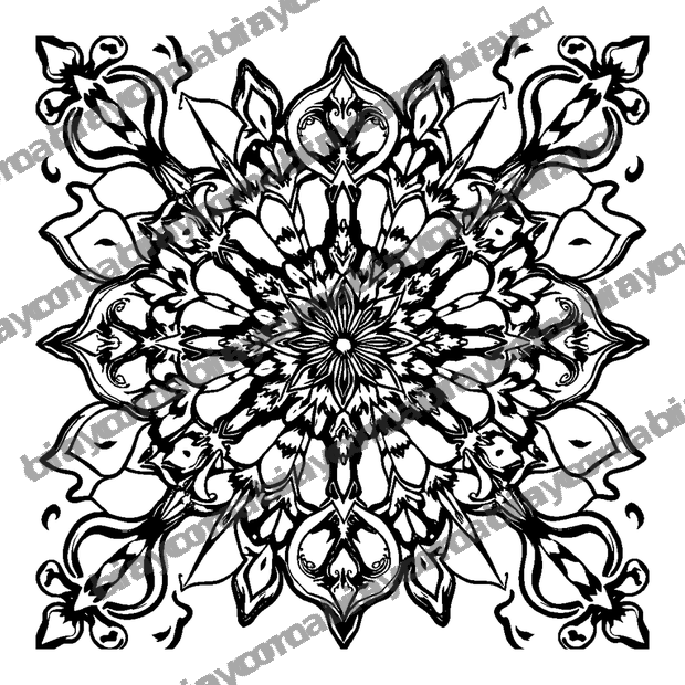 Ogee colouring page — free printable for adults