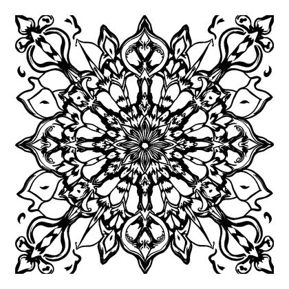 Ogee Colouring Page (Adults, Intricate)