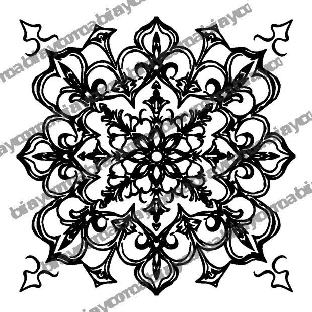 Ogee colouring page — free printable for teens