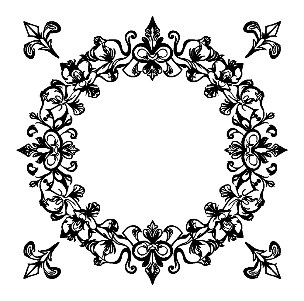 Ornamental Border colouring page — free printable for adults