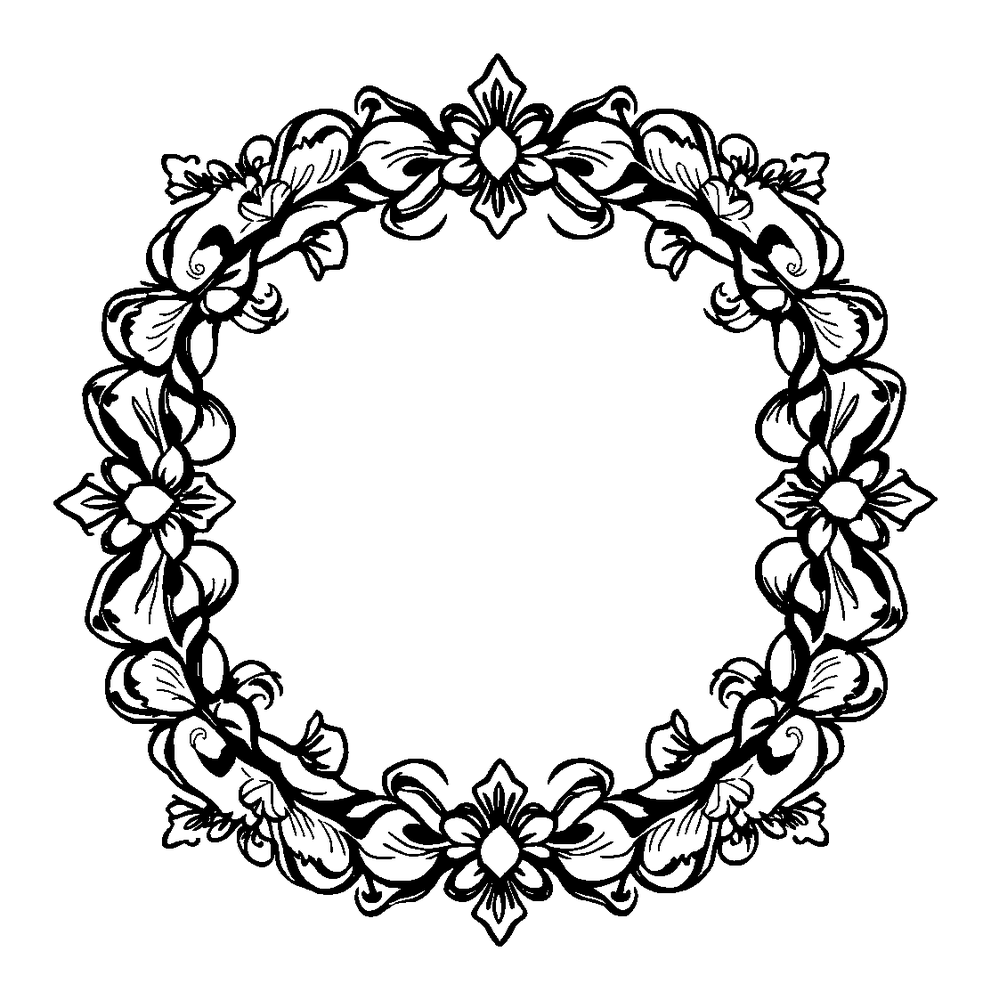 Ornamental Border colouring page — free printable for adults