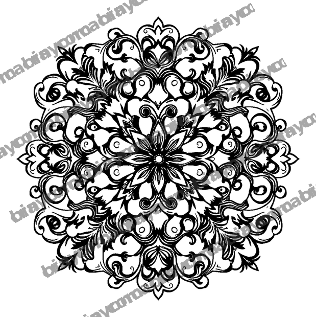 Ornate Scroll colouring page — free printable for adults
