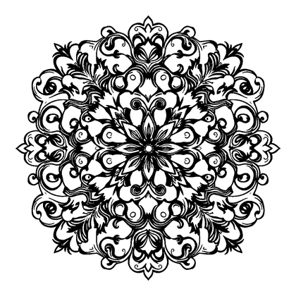 Ornate Scroll Colouring Page (Adults, Intricate)