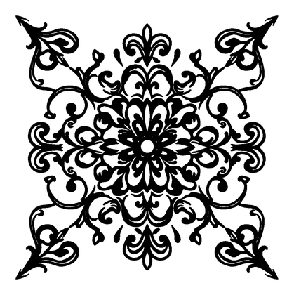 Ornate Scroll Colouring Page (Kids, Standard)
