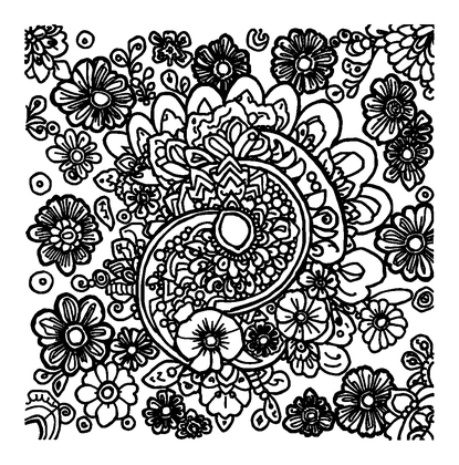 Paisley Colouring Page (Adults, Intricate)