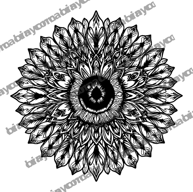 Peacock Feather Eye colouring page — free printable for adults