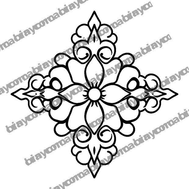 Quatrefoil colouring page — free printable for kids
