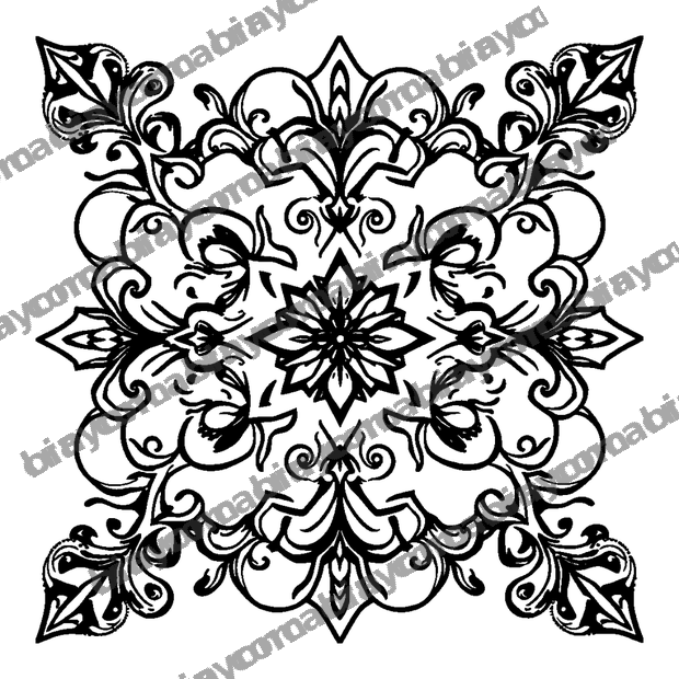Quatrefoil colouring page — free printable for teens