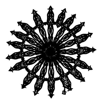 Radial Starfield Colouring Page (Teens, Intricate)