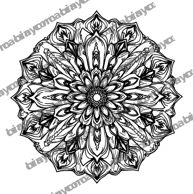 Rosette Medallion colouring page — free printable for adults