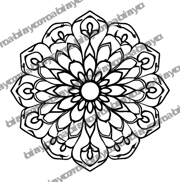 Rosette Medallion colouring page — free printable for kids