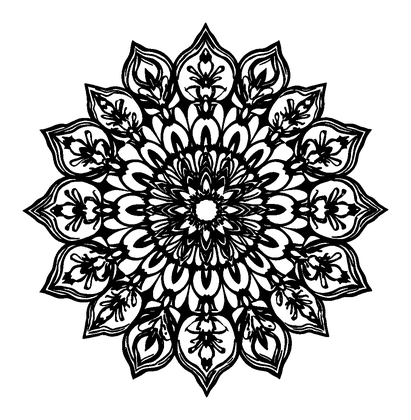 Rosette Medallion Colouring Page (Teens, Intricate)