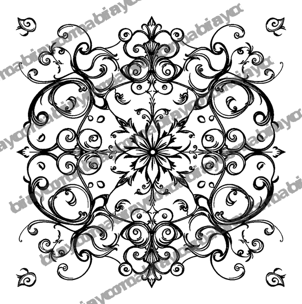 Scroll Border colouring page — free printable for adults