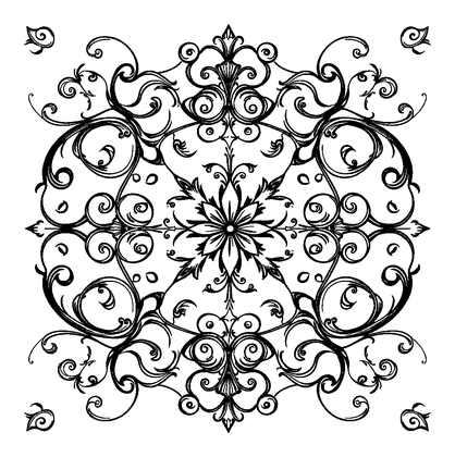 Scroll Border Colouring Page (Adults, Intricate)