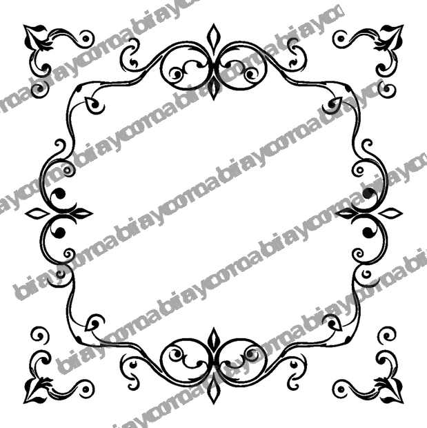 Scroll Border colouring page — free printable for kids