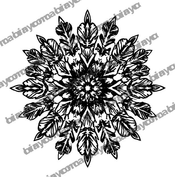 Snow Crystal colouring page — free printable for adults