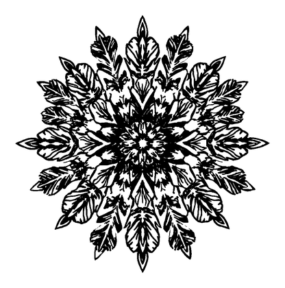 Snow Crystal Colouring Page (Adults, Intricate)