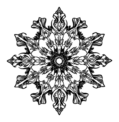 Snowflake Mandala Colouring Page (Adults, Standard)