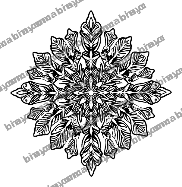 Snowflake colouring page — free printable for adults