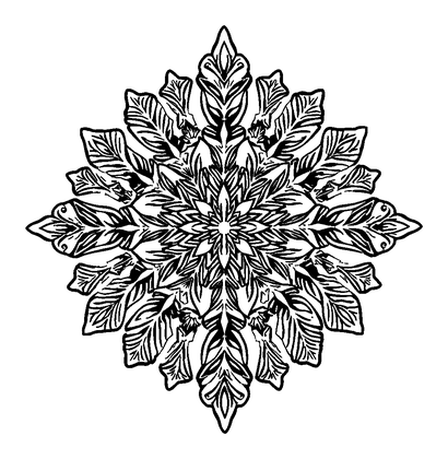 Snowflake Colouring Page (Adults, Intricate)
