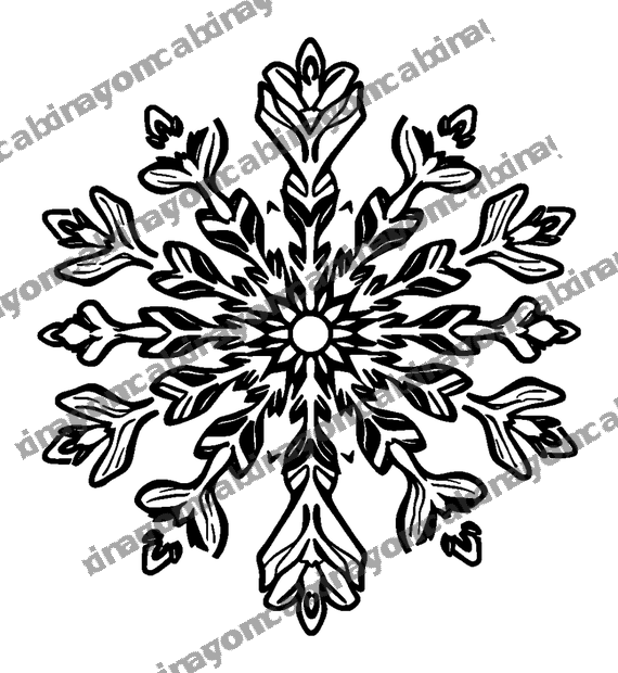 Snowflake colouring page — free printable for kids