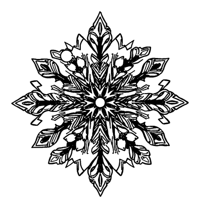 Snowflake Colouring Page (Teens, Intricate)