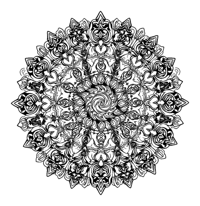 Spiral Galaxy Colouring Page (Teens, Intricate)