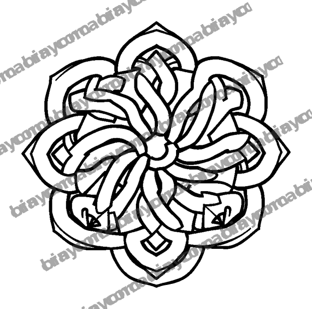 Spiral Knotwork colouring page — free printable for kids