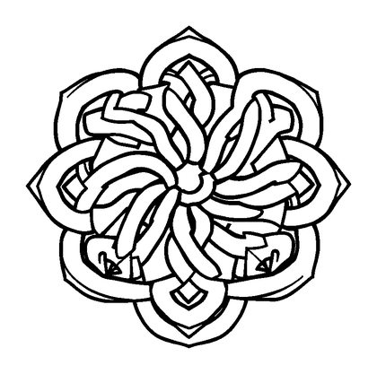 Spiral Knotwork Colouring Page (Kids, Standard)