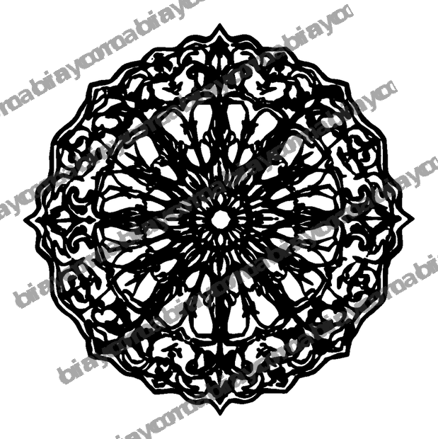 Stained Glass Panel colouring page — free printable for adults