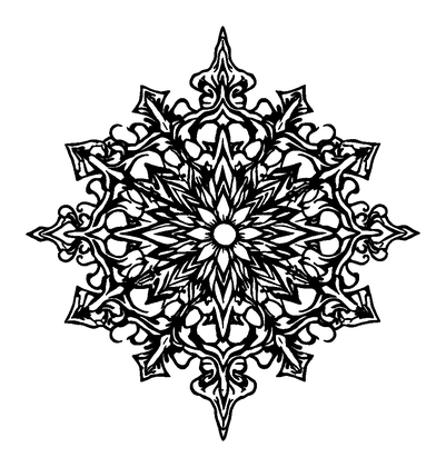 Stained Glass Panel Colouring Page (Teens, Intricate)