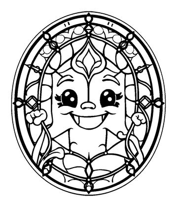 Stained Glass Colouring Page (Teens, Standard)
