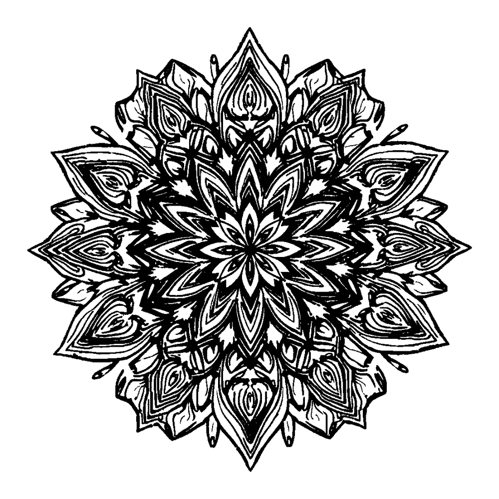 Star Mandala colouring page — free printable for adults