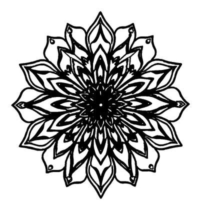 Star Mandala Colouring Page (Teens, Standard)