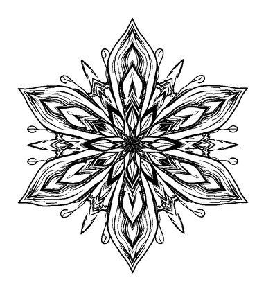 Star Colouring Page (Adults, Intricate)