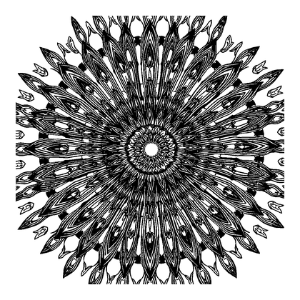 Sunburst Pattern Colouring Page (Adults, Intricate)