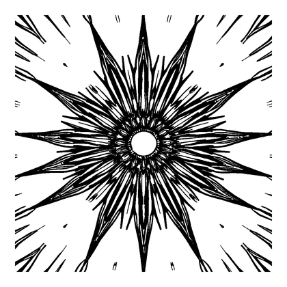 Sunburst Pattern Colouring Page (Teens, Standard)
