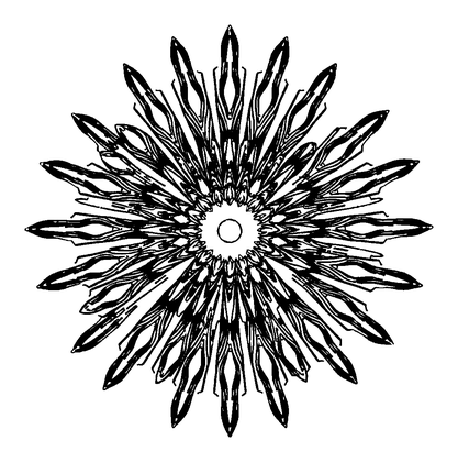 Sunburst Rays Colouring Page (Teens, Intricate)