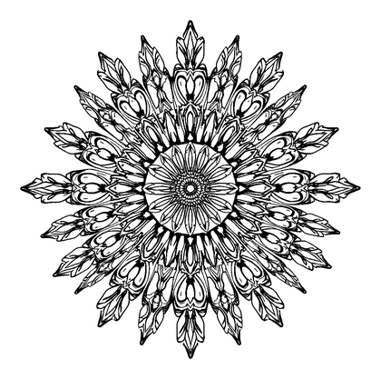 Sunburst Colouring Page (Adults, Intricate)