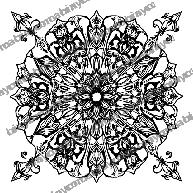 Tessellation colouring page — free printable for adults