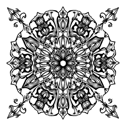 Tessellation Colouring Page (Adults, Intricate)