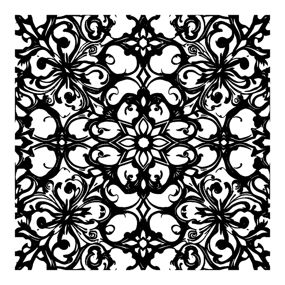 Tile Pattern colouring page — free printable for teens